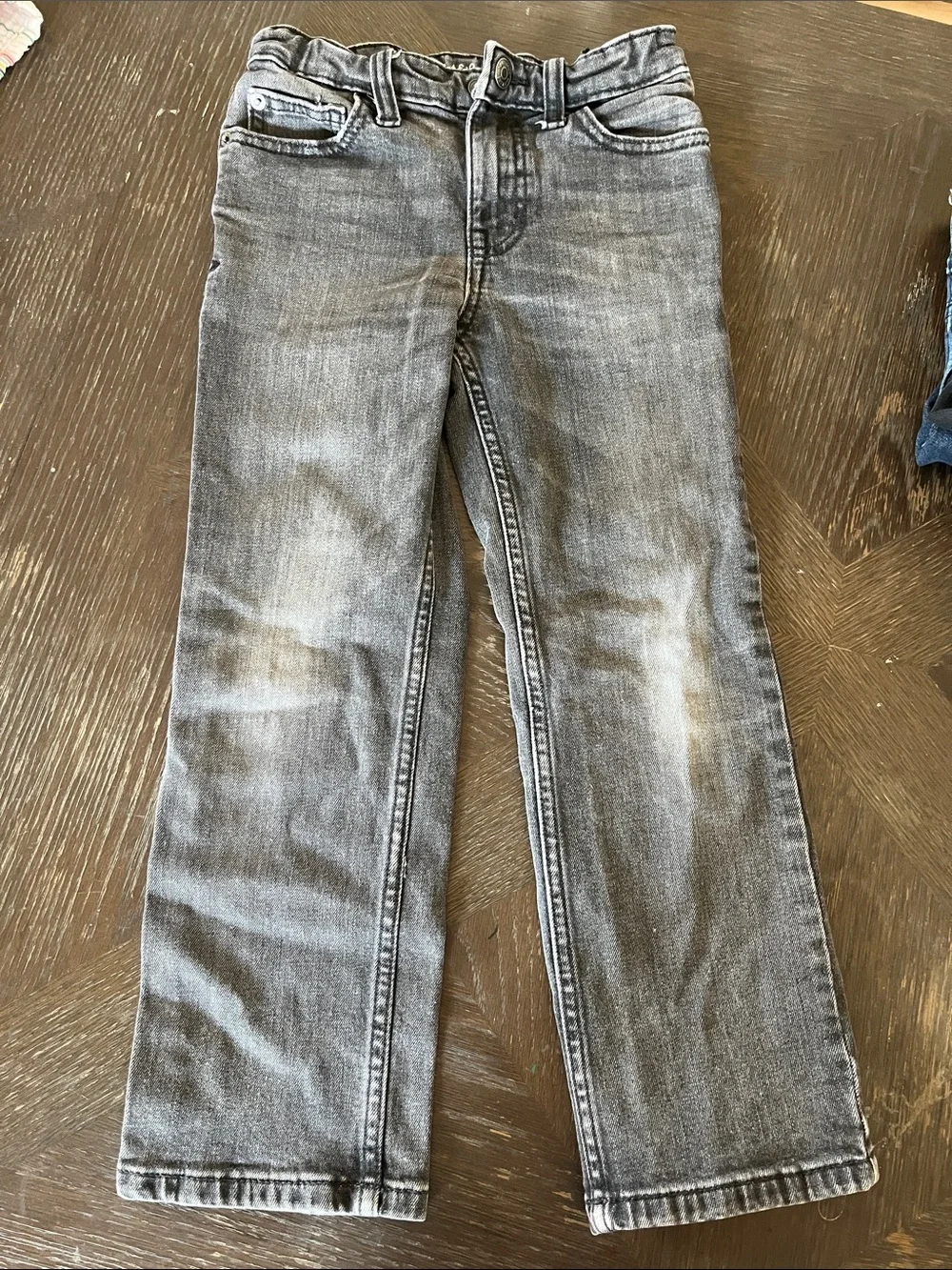 Cat & Jack Boys Grey Washed Straight Jeans
